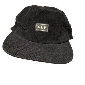 HUF Box Logo Cord 5-Panel Hat Black Corduroy – NWT